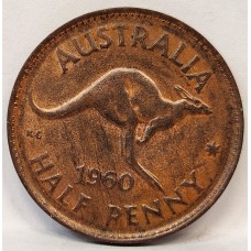 AUSTRALIA 1960 . HALF 1/2 PENNY . GEM UNCIRCULATED